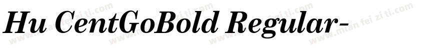 Hu CentGoBold Regular字体转换